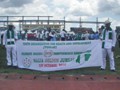 Some YOHaD staff at Nigeria’s Golden Jubilee Celebration in Liberation Stadium, Port Harcourt Rivers State, Nigeria.